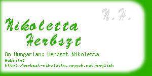 nikoletta herbszt business card